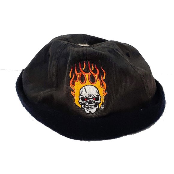 Capsmith Inc Other - Black Hat with Flaming Skull